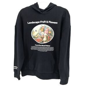 Pac Sun x The Met Black Fruit & Flowers Hoodie Sweatshirt Size S